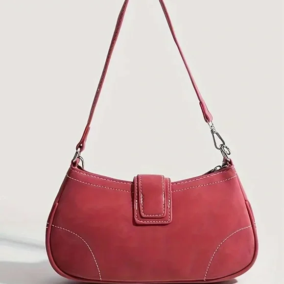 🆕 Y2K Style Satchel Handbag, Vegan Leather Bag -  Chain & Gothic Cross Accents - Picture 7 of 10